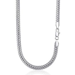 6mm Femmes Hommes Collier Chaîne Martelé Fermer Rombo Lien Curb Cubain Or Blanc Rempli GF Bijoux De Mode Accessoires DGN337 Chains315C