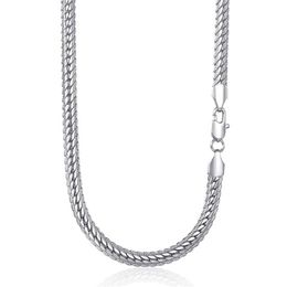 6mm Femmes Hommes Collier Chaîne Martelé Fermer Rombo Lien Curb Cubain Or Blanc Rempli GF Bijoux De Mode Accessoires DGN337 Chains281F