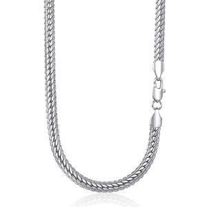 6mm Femmes Hommes Collier Chaîne Martelé Fermer Rombo Lien Curb Cubain Or Blanc Rempli GF Bijoux De Mode Accessoires DGN337 Chains289I