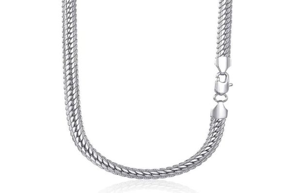 Collier pour hommes de 6 mm Féchers martelée à la fermeture étroite Courb Coubain White Or rempli de bijoux de mode GF Accessoires DGN337 Chaines4712870