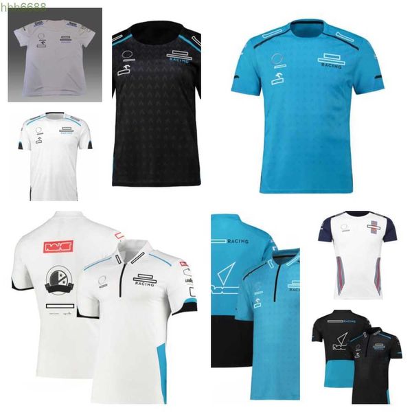 6ohx Polos para hombre F1 Traje de carreras de trabajo Equipo de automóvil Camiseta de manga corta Ventilador Secado rápido Manga corta Plomo redondo Ropa de trabajo para automóvil Personalizable