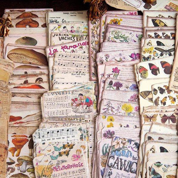 6 paquets/LOT mémoires de vieux livres série rétro décoration créative papier pour bricolage bloc-notes