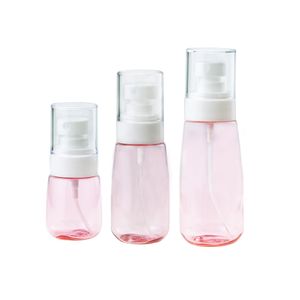 6pc 30ml 60 ml 100 ml draagbare roze spuitfles parfum vloeibare navulbare plastic reizen cosmetische pompflessen