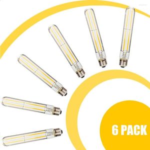 6pc 60W T30 Bulbo tubular 120V 220V LED EDISON ESTILE LUDES BOMBILLAS E26 E27 Decoración de la base Iluminación Filamento largo