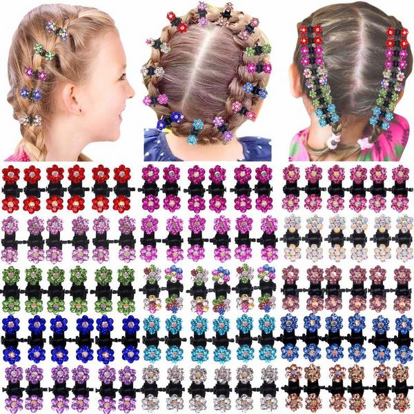 6pc para niñas para niñas para niñas de cabello de cabello rhinestones de cristal diminutas de cabello