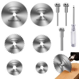 6pcs 1/8" HSS High Speed Steel Circular Saw Blades for Dremel Rotary Tool to cut wood, plastic, PVC, aluminum alloy soft metal