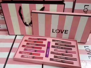 15 pièces Lipgloss mat liquide brillant à lèvres ensemble Rouge à lèvres Rouge à levre Kit longue durée