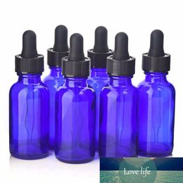 6 stks 30ml Cobalt Blue Glass Dropper Fles Lege Oogdruppelpipet Flessen voor Essential Oils Aromatherapy Boston Ronde 1 oz