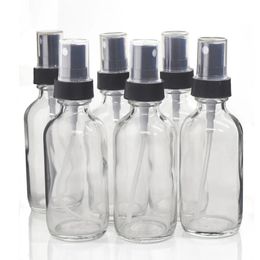 6pcs 60 ml Vidage de pulvérisation en verre cristallin avec un pulvérisateur à brume fin Voyage portable Huile essentielle Aromatherapy Perfume Atomizer 240425