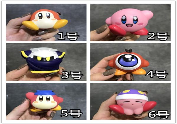 6pcs 8cm Juego japonés estrella suave Kirby Action Figura Doll de alta calidad Eropon SM Cartoon Anime Toy5279008