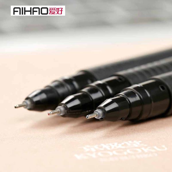 6pcs Aihao Gel stylos 8620 Syringe Tip Ink Pens 0,5 mm École essentielle et fournitures de bureau en douceur écriture de haute qualité kawaii