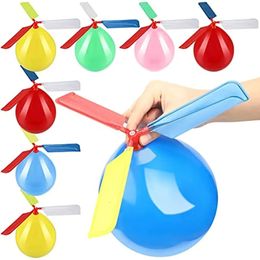6pcs Ballon à air hélicoptère jouet drôle orthable Outdoor Flying Kids Birthday Party Childrens Day Game 240418