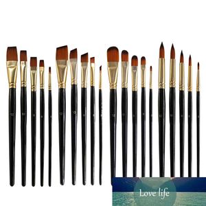 /6Pcs Artist Paint Brush Set Nylon Hair Handle Watercolor Acrylic Oil Brush Painting Art Supplies