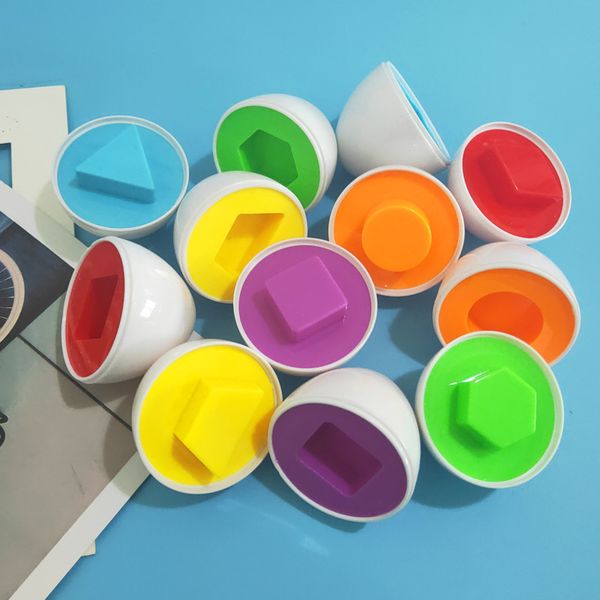 6pcs bébé œufs intelligents Montessori Toys éducatifs pour enfants Matchage de la couleur Reconnaître le tout-petit intelligent d'apprentissage 2-4Y