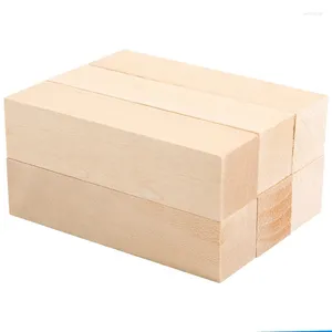 6pcs Basswood sculpture blocs pour bois pour débutants pour débutants kit bricolage