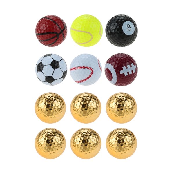 6pcs / box Balles de golf à deux couches de golf extérieur à intérieur