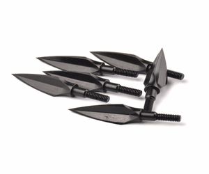 6 piezas de punta de punta de cabeza ancha Punto de acero 125 de granos para arco de bricolaje y flecha Arroy de caza Shooting6095925