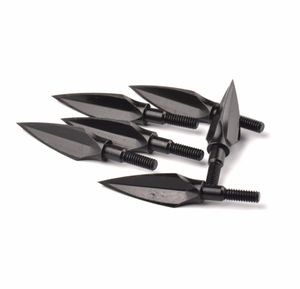 6 stks Broadhead Pijlpunt Tip Punt 125 Grain Staal voor DIY Pijl en Boog Boogschieten Jacht Shooting3571721