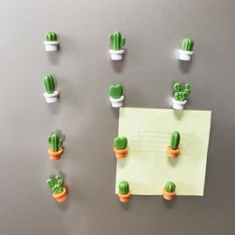 6 stuks Cactus Koelkastmagneet Koelkast Magnetische Sticker 3D Leuke Vetplant Prikbord Herinnering Woondecoratie Keuken 240227