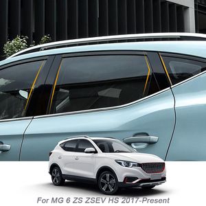 6 pièces autocollant de pilier central de fenêtre de voiture Film de protection anti-rayures en PVC pour MG 6 ZS ZSEV HS 2017-présent accessoires Auto externes