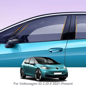 6pcs Auto raamcentrum Pilaarsticker PVC Trim anti-scratchfilm voor Volkswagen ID.3 ID.4 2021-heden externe auto-accessoires