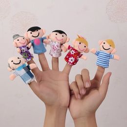 6 pièces dessin animé Animal famille doigt marionnette doux en peluche jouets jeu de rôle raconter histoire tissu poupée éducative pour enfants cadeau 240126