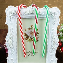 6pcs Christmas Candy Crutch Treeur de Noël décorations suspendues Accessoires Décorations de Noël pour la fête de Noël cadeau