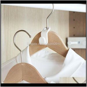 6 stks Kleding Haken Cascading Hanger Plastic Closet Organizer Connector Garderobe Ruimtebesparende haakrails ZX7LT 8RBBE