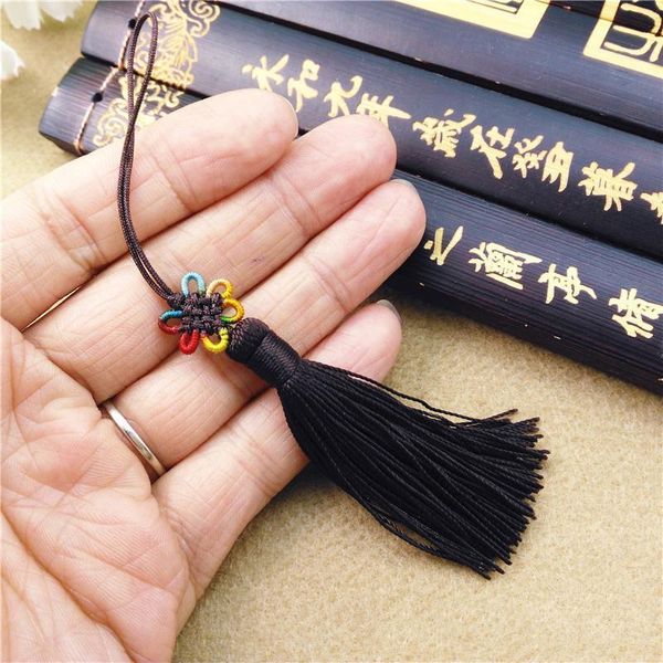 6pcs Couleur Chinois Noeud Soie Glands Frange Pendentif DIY Artisanat Matériel Rideau Bijoux Signet Décor Accessoires Flecos Garniture H jllNXu