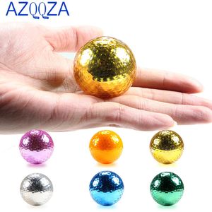 6 stuks dia 42,7 mm metallic vergulde gekleurde golfballen mooie wedstrijd opening doel geschenk duurzame constructie voor sportevenementen 240301