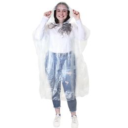 6 piezas de impermeable desechable para hombres y mujeres espesas impermeables a impermeables