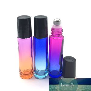 6 pièces vide 10ml huile essentielle rouleau sur bouteille 10cc dégradé couleur parfum rouleau boule verre épais Durable pour voyage