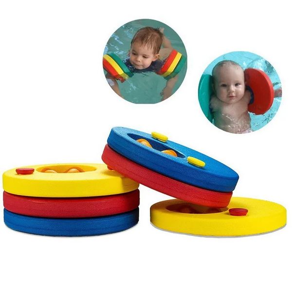 6pcs eva mousse de natation des bras à disque avec manches flottantes poule gonflable planche à chariot pour bébé