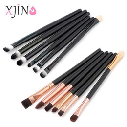 6-delige oogmake-upborstelsets Cream Shadow Eyeshadow Crease Blending Brush Hoge kwaliteit zacht haar Oogmake-upborstels Kits