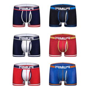 6 pcs mode basse taille sexy hommes sous-vêtements boxer shorts culottes coton hommes boxershorts boxers boxeurs sexi 2021 h1214