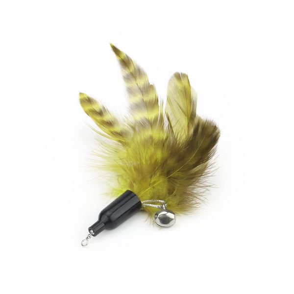 6pcs Feather Recharge Cat jouet préféré avec des plumes naturelles Taxe de chat pour animaux de compagnie pour animaux de compagnie