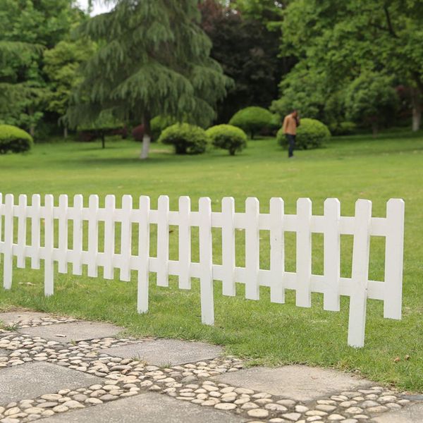 6 piezas de jardín cerca de la podredumbre del jardín de madera de la madera de la madera del patio al aire libre, césped, césped, valla, cerca del jardín del jardín decoración del jardín