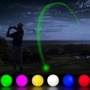 6 -stcs gloeien in de donkere verlichting Lumineuze LED -golfballen voor nachtoefening Beste golfcadeau voor golfers Outdoor Sport Accessories