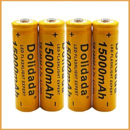 6 stks Hoge Kwaliteit 15000 mAh 37 V 18650 lithium-ion batterijen Oplaadbare batterij Voor LED zaklampElectronicsOrange9753261