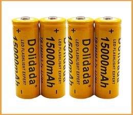 6pcs de haute qualité 15000 mAh 37 V 18650 Batteries de lithium ion Batteres Rechargeable pour lampe à lampe de poche LED2674012
