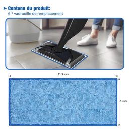 6pcs lingettes réutilisables chaudes pour Swiffer WetJet Wood Blue Recharge Wipes pour Swiffer Parquet WetJet Mop Spray Cleaning Pad 2023