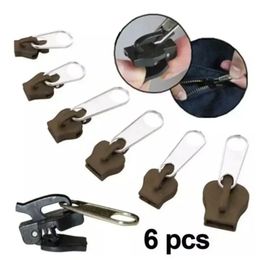 6pcs Instant Zipper Universal Instant Fix Zipper Reparatie Kit Vervanging Zip Schuifschuifjes Tanden Rescue ritsen voor 3 verschillende grootte