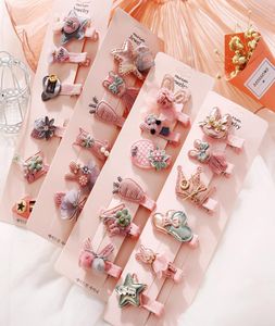 6pcs pour enfants dessins animés Coup Hair Clips Bows Ponytail Herder Hairpins For Girls Women Fashion Hair Accessories 4486146