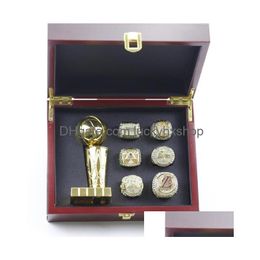 6 stuks Lk Basketball Bryant Team Champions Championship Ring Set met houten kist Trofee Souvenir Mannen Vrouwen Jongen Fan Brithday Gift 2023 Hi Dhwba