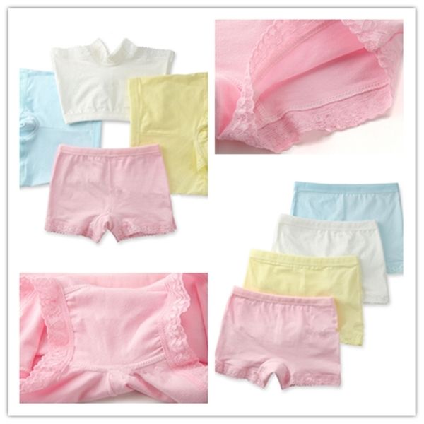 6 pièces/lot bébé filles pantalons de sécurité enfants coton culottes sous-vêtements filles Boxer adapté pour 3-12Y 211122