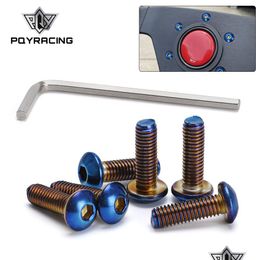 6 stks/partij Verbrande Titanium Stuurwiel Bouten Fit Veel Wielen Werkt Ronde Boss Kit Pqy-Ls06Cr-R Drop Levering