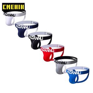 6 Pcs/lot Coton Sexy String Jockstrap 's G String Hommes Pénis Gay Sous-Vêtements U Pouch AD131