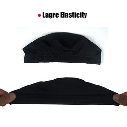 6pcs / lot Capichée en gros de la capuche en gros capuchon de tissage en gros Black High Quality Spandex Dome Cap pour la fabrication de perruques