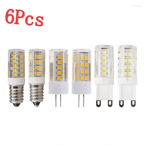 6pcs/lote E14 lámpara LED 5W 7W 9W 12W 220V 240V Bulbo de maíz 33 51 75 SMD2835 360 luces de araña de cerámica de alta calidad de alta calidad
