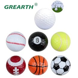 6 Pçs/lote Equipamento de Bola de Golfe Futebol Basquete Tabletennis Beisebol Bolas de Golfe Novela Bola Dupla Bola de Duas Peças Bola de Golfe 231227